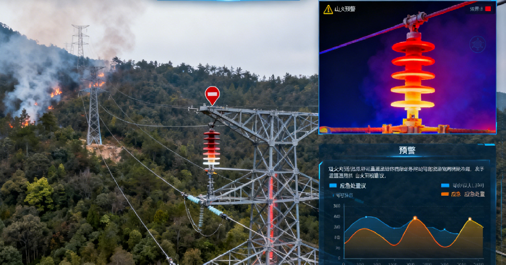 双光谱热成像输电线路山火预警视频监测方案